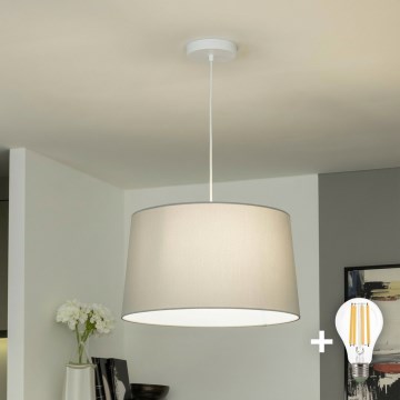 Brilagi - LED závesný luster na lane CERIA 1xE27/40W/230V pr. 45 cm sivý