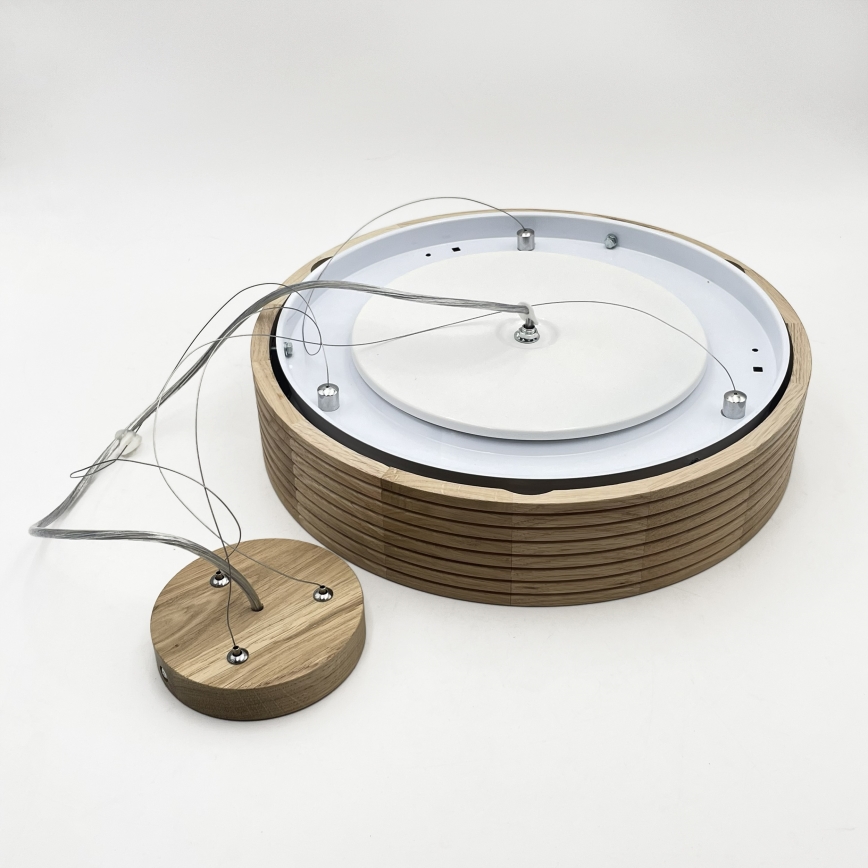 Brilagi - LED závesný luster na lankách CARVALHO MODERN 2xE27/60W/230V dub, priemer 37,5 cm