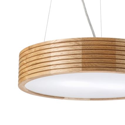 Brilagi - LED závesný luster na lankách CARVALHO MODERN 2xE27/60W/230V dub, priemer 37,5 cm