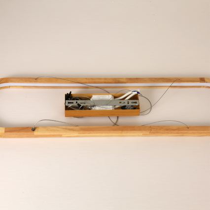 Brilagi - LED závesný luster na lankách UMEA WOOD LED/40W/230V 90x22 cm drevo