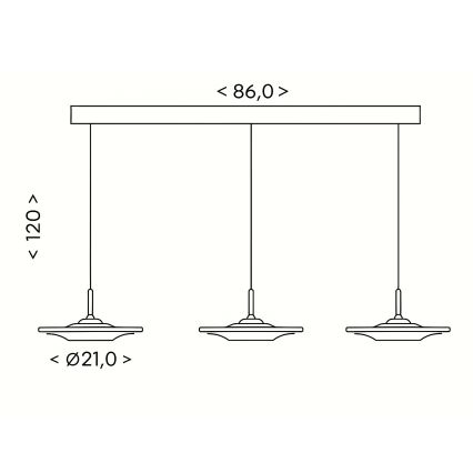 Brilagi - LED závesný luster na lankách VERANO 3xLED/15W/230V