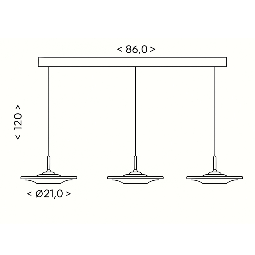 Brilagi - LED závesný luster na lankách VERANO 3xLED/15W/230V