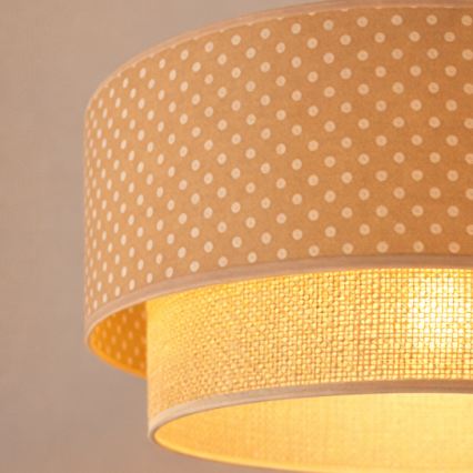 Brilagi - LED luster na lanku BOHO BOBO 1xE27/60W/230V priemer 40 cm bodky béžová/krémová