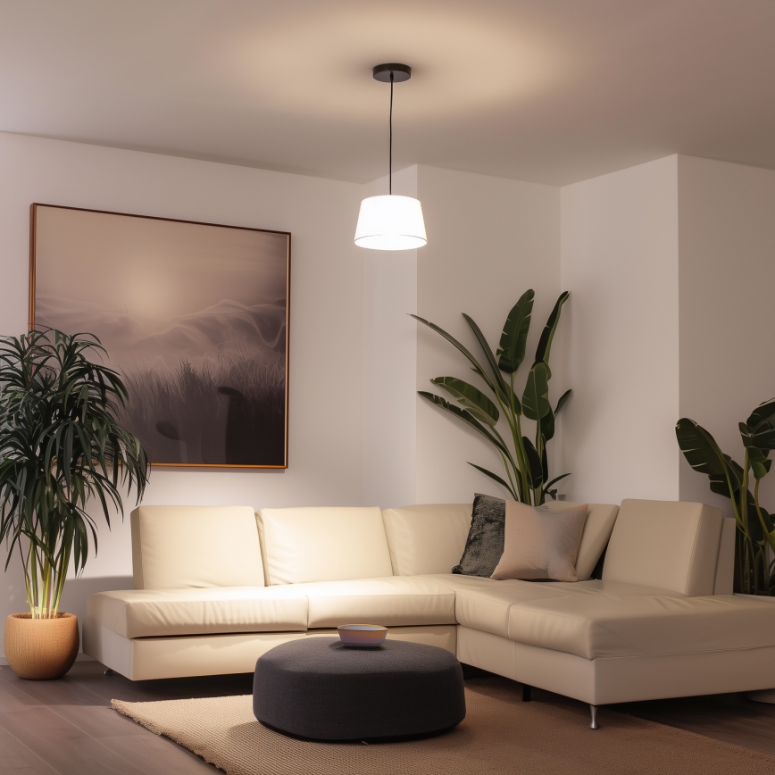 Brilagi - LED závesný luster na lanku CERIA 1xE27/40W/230V, priemer 25 cm, biela