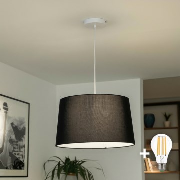 Brilagi - LED závesný luster na lanku CERIA 1xE27/40W/230V priemer 45 cm čierna