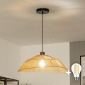 Brilagi - LED závesný luster na lanku CERIA BOHO 1xE27/40W/230V priemer 50 cm hnedý