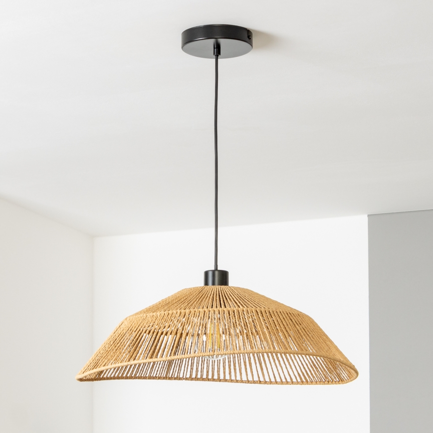 Brilagi - LED závesný luster na lanku CERIA BOHO 1xE27/40W/230V priemer 50 cm hnedý