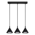 BRILAGI - LED Závesný luster na lanku CONE TRIPLE 3xGX53/15W/230V čierna