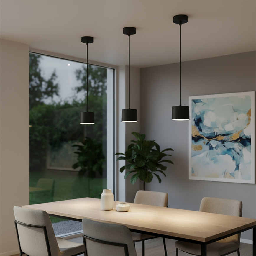 Brilagi - LED Závesný luster STRIPY na lane 1xGX53/15W/230V čierny