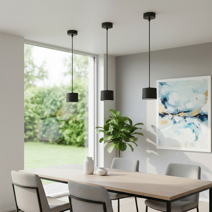 Brilagi - LED Závesný luster STRIPY na lane 1xGX53/15W/230V čierny