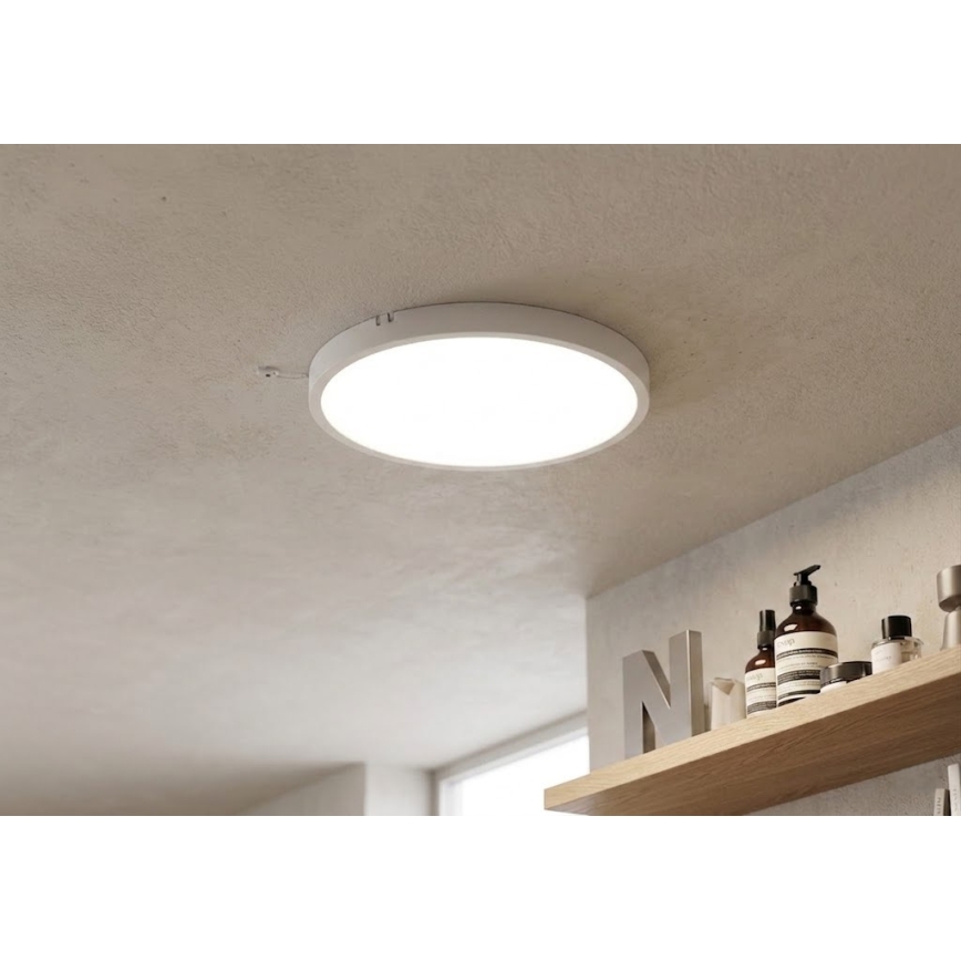 BRILAGI - LED kúpeľňové stropné svietidlo so senzorom ZENNA LED/18W/230V pr. 29,5 cm IP44 biele + diaľkové ovládanie