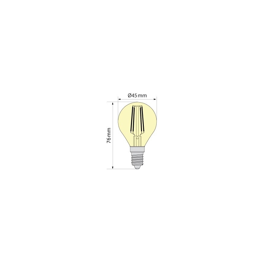 Brilagi - LED žiarovka FILAMENT CLASIC ONE P45 E14/6,5W/230V 3000K