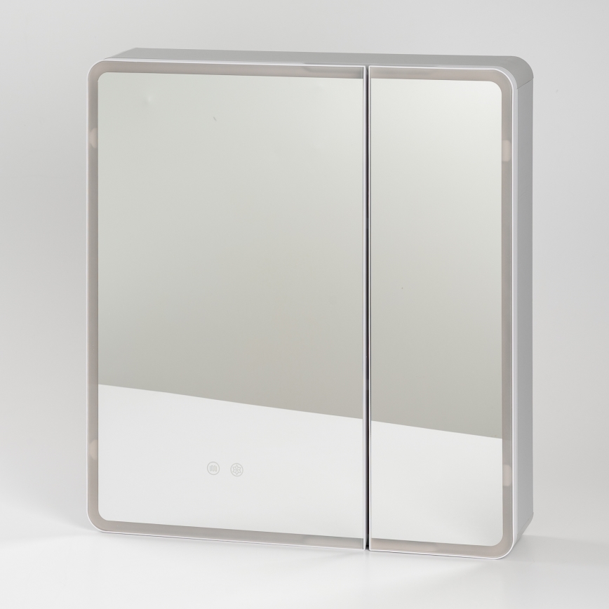 BRILAGI - LED zrkadlová kúpeľňová skrinka s podsvietením NOTO DOUBLE 60x65 cm