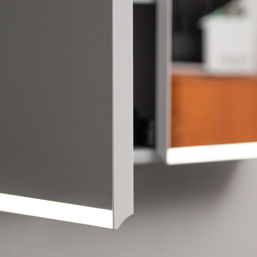 BRILAGI - LED Zrkadlová kúpeľňová skrinka s podsvietením NOTO DOUBLE 78x65 cm