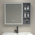 BRILAGI - LED zrkadlová kúpeľňová skrinka s podsvietením NOTO SINGLE 60x65 cm