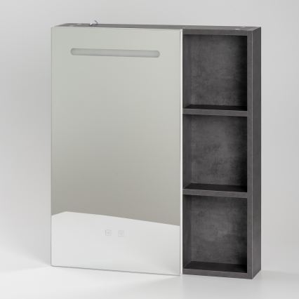BRILAGI - LED zrkadlová kúpeľňová skrinka s podsvietením TRABIA SINGLE 60x70 cm