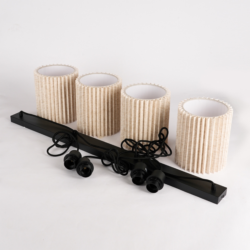 Brilagi - Luster na lane NORDIC WAVE 4xE27/15W/230V ľan/čierna