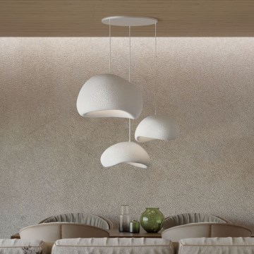 Brilagi - Luster na lane WABI SABI 3xE27/40W/230V priemer 76 cm biela