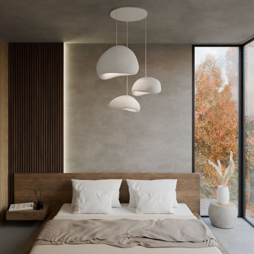 Brilagi - Luster na lane WABI SABI 3xE27/40W/230V priemer 76 cm biela