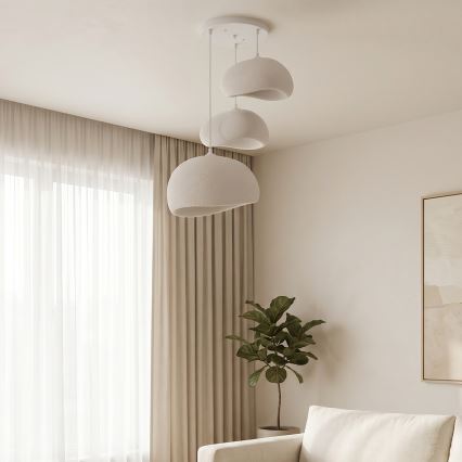 Brilagi - Luster na lane WABI SABI 3xE27/40W/230V priemer 76 cm biela