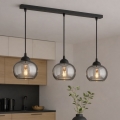 BRILAGI - Luster na lankách DIOR 3xE27/60W/230V čierna/dymová sivá