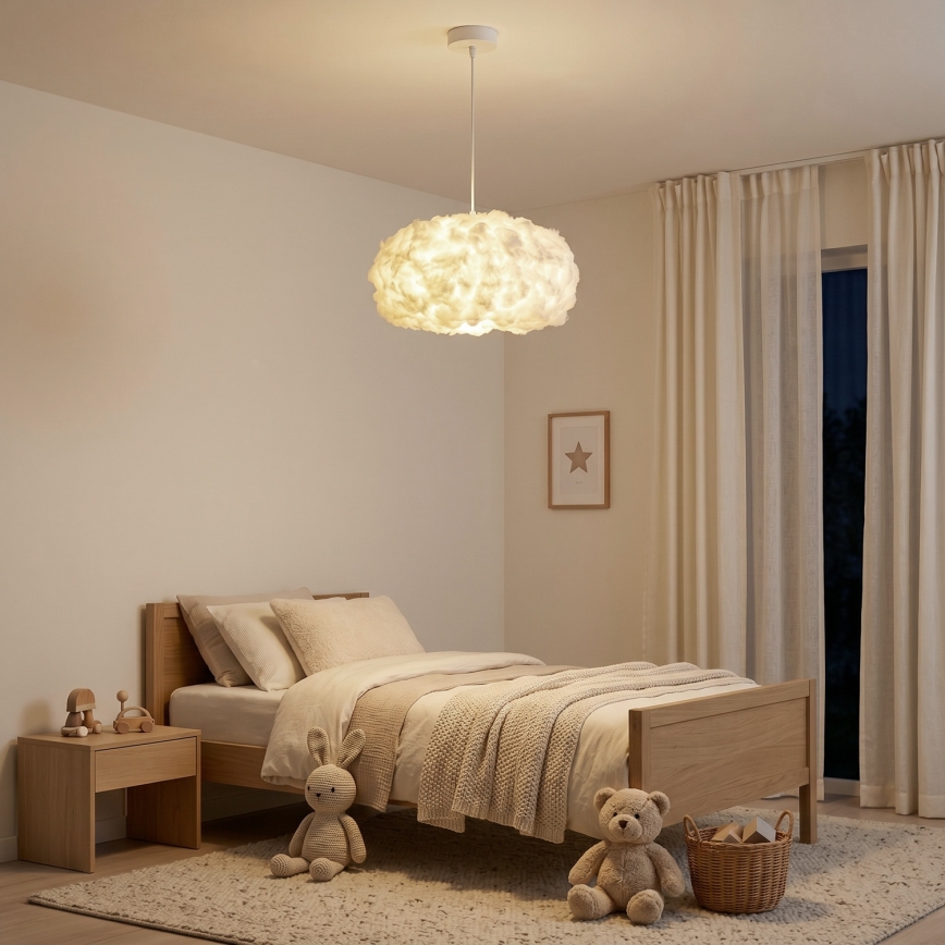 Brilagi - Luster na lankách SOLEAIR 1xE27/60W/230V pr. 45 cm biela