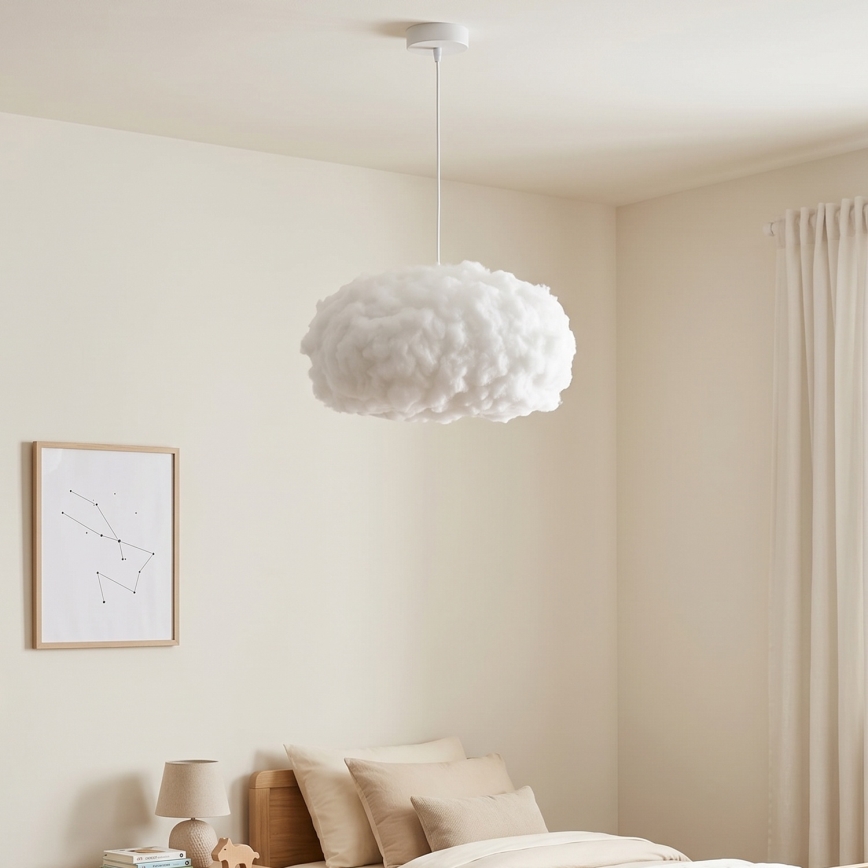 Brilagi - Luster na lankách SOLEAIR 1xE27/60W/230V pr. 45 cm biela