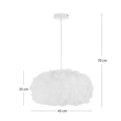 Brilagi - Luster na lankách SOLEAIR 1xE27/60W/230V pr. 45 cm biela