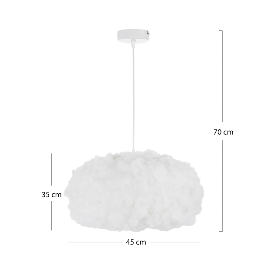 Brilagi - Luster na lankách SOLEAIR 1xE27/60W/230V pr. 45 cm biela