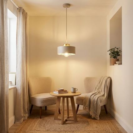 Brilagi - Luster na lanku 1xE27/60W/230V pr. 20 cm béžová/zlatá