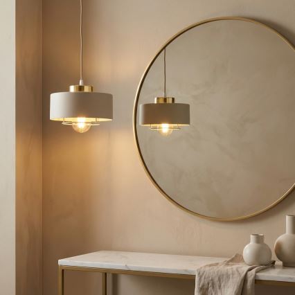 Brilagi - Luster na lanku 1xE27/60W/230V pr. 20 cm béžová/zlatá