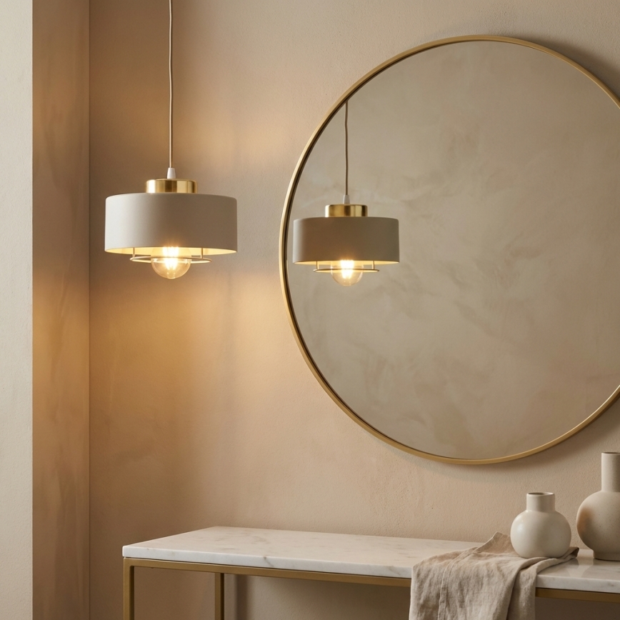 Brilagi - Luster na lanku 1xE27/60W/230V pr. 20 cm béžová/zlatá