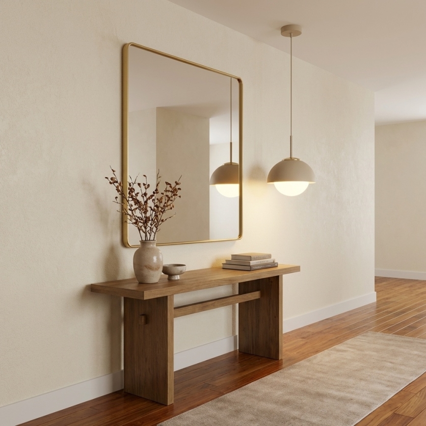 Brilagi - Luster na lanku 1xE27/60W/230V priem. 18 cm béžová/zlatá