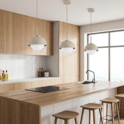 Brilagi - Luster na lanku 1xE27/60W/230V priem. 18 cm béžová/zlatá