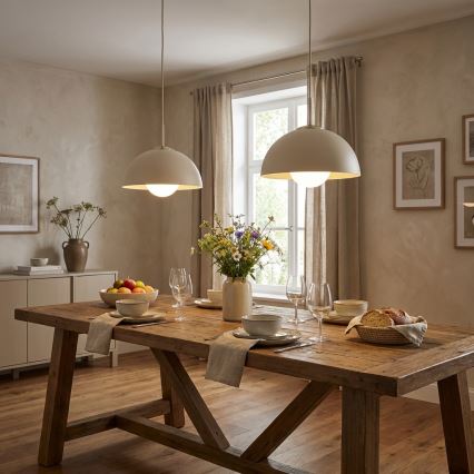 Brilagi - Luster na lanku 1xE27/60W/230V, priemer 30 cm, béžová/zlatá