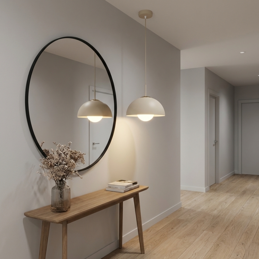 Brilagi - Luster na lanku 1xE27/60W/230V, priemer 30 cm, béžová/zlatá