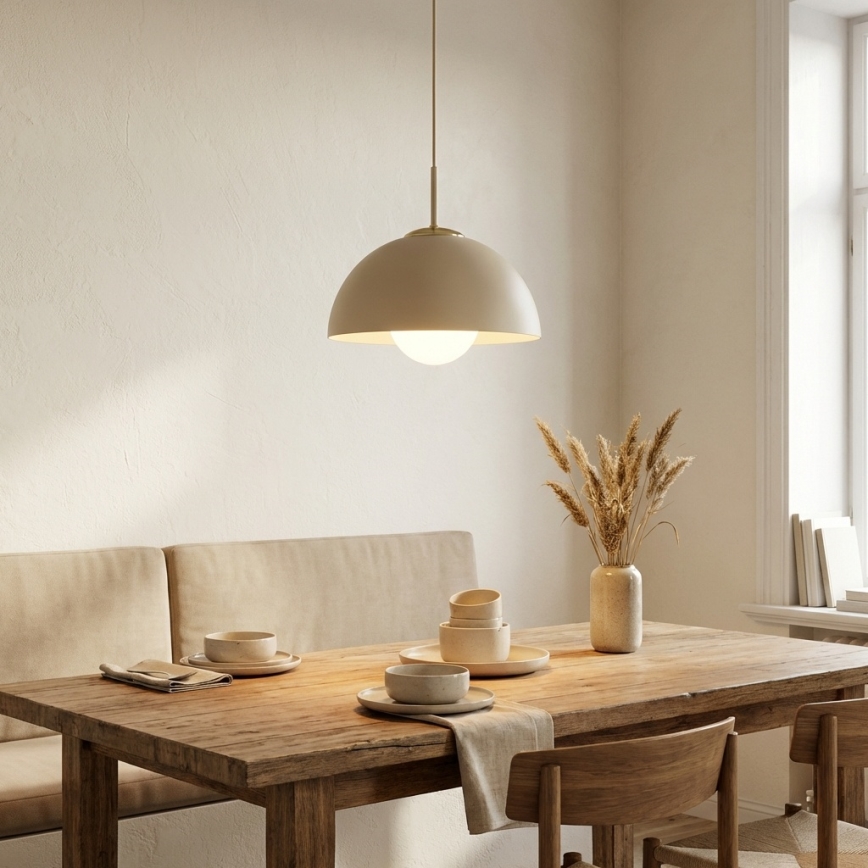 Brilagi - Luster na lanku 1xE27/60W/230V, priemer 30 cm, béžová/zlatá