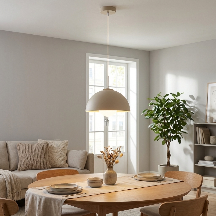 Brilagi - Luster na lanku 1xE27/60W/230V, priemer 30 cm, béžová/zlatá