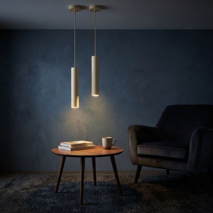 Brilagi - Luster na lanku 1xGU10/15W/230V béžová/zlatá