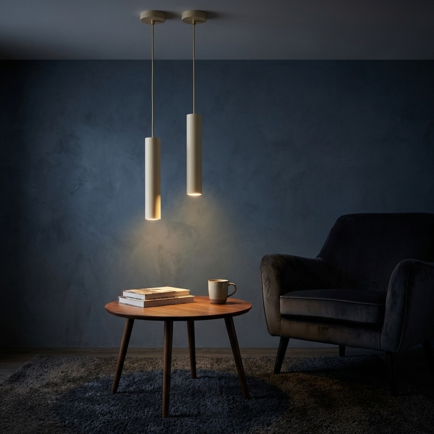 Brilagi - Luster na lanku 1xGU10/15W/230V béžová/zlatá