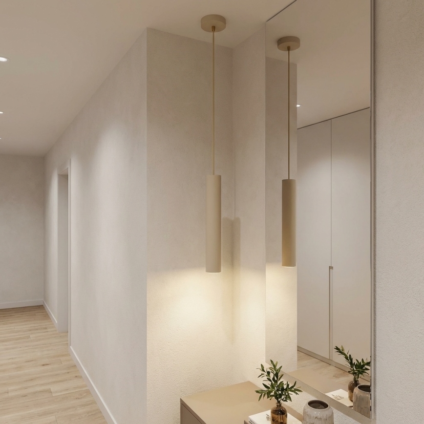 Brilagi - Luster na lanku 1xGU10/15W/230V béžová/zlatá