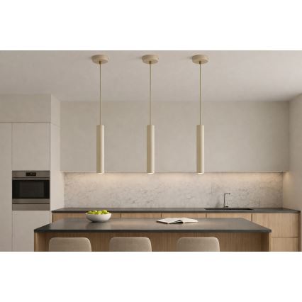 Brilagi - Luster na lanku 1xGU10/15W/230V béžová/zlatá