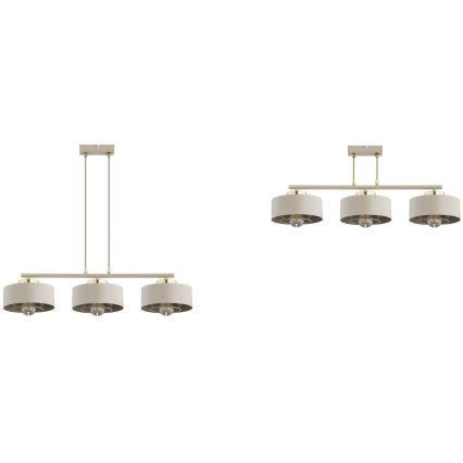 Brilagi - Luster na lanku 3xE27/60W/230V béžová/zlatá