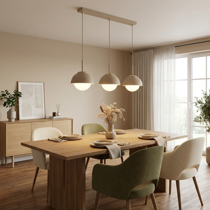 Brilagi - Luster na lanku 3xE27/60W/230V béžová/zlatá