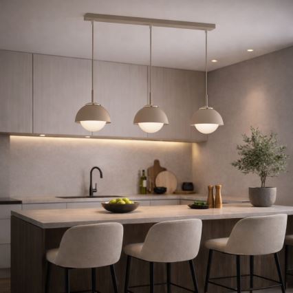 Brilagi - Luster na lanku 3xE27/60W/230V béžová/zlatá