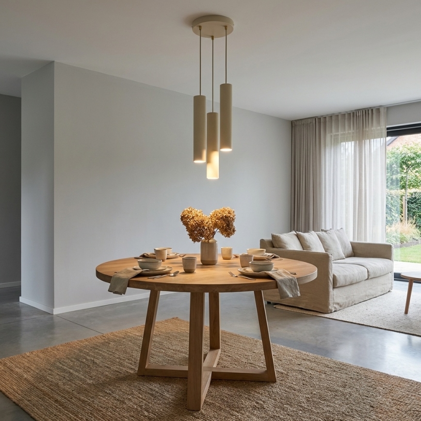 Brilagi - Luster na lanku 3xGU10/15W/230V béžová/zlatá