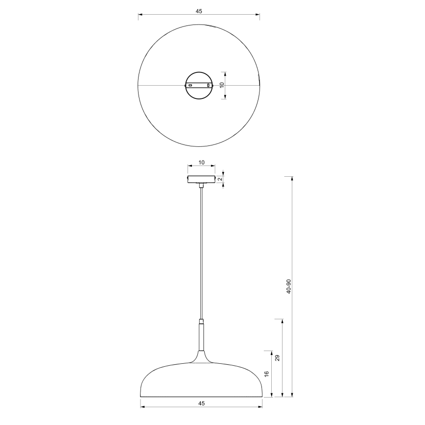 Brilagi - Luster na lanku ABRAHAM 1xE27/60W/230V pr. 45 cm béžová