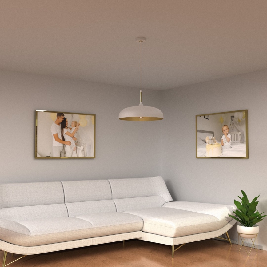 Brilagi - Luster na lanku ABRAHAM 1xE27/60W/230V pr. 45 cm biela