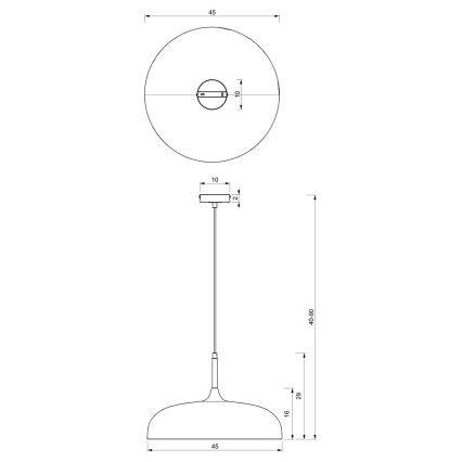 Brilagi - Luster na lanku ABRAHAM 1xE27/60W/230V pr. 45 cm modrá