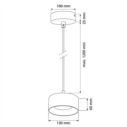 Brilagi - Luster na lanku AURA LUX 1xGX53/30W/230V čierna/dymová